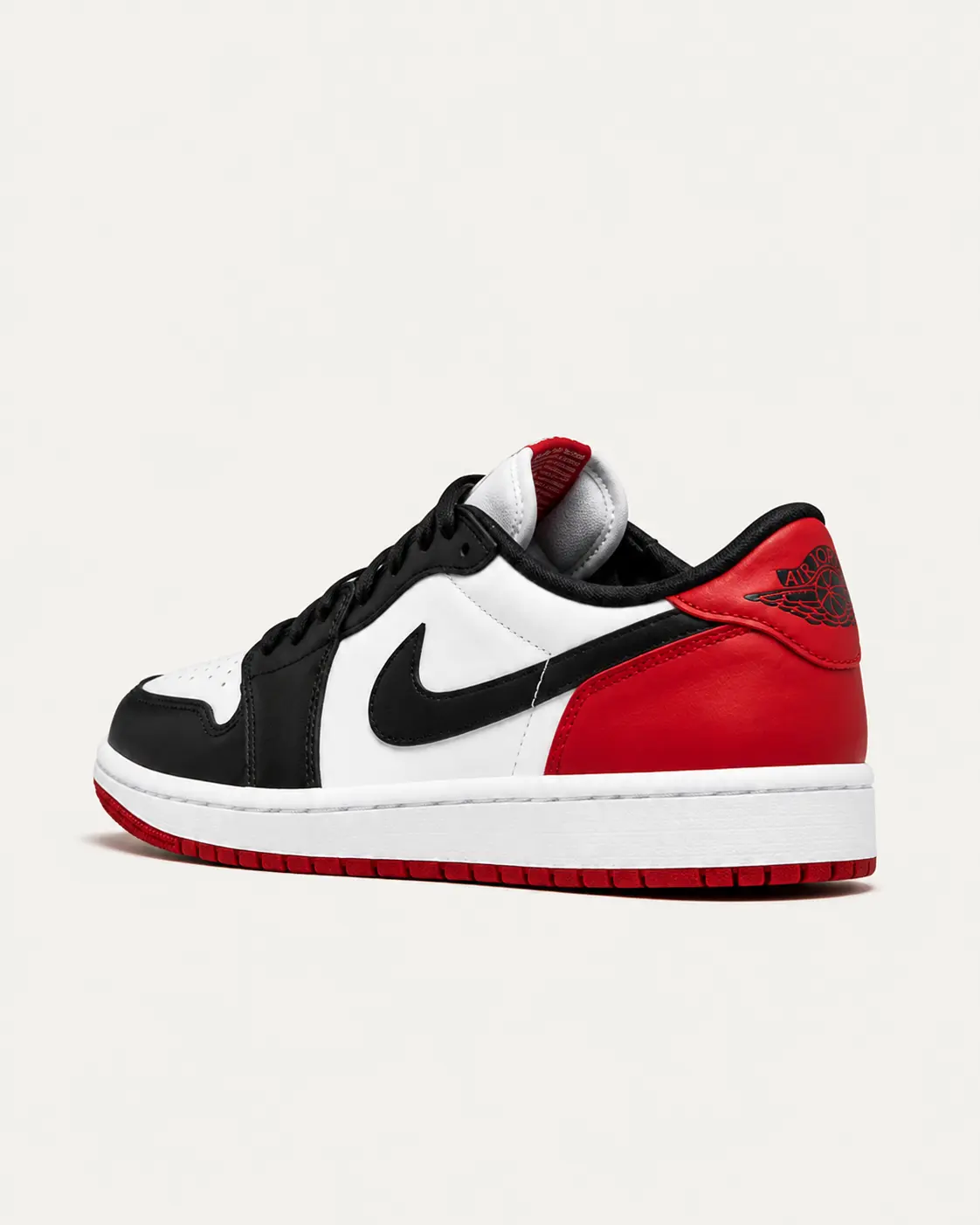 Jordan Air Jordan 1 Low — Black Toe — White / Black / Varsity Red