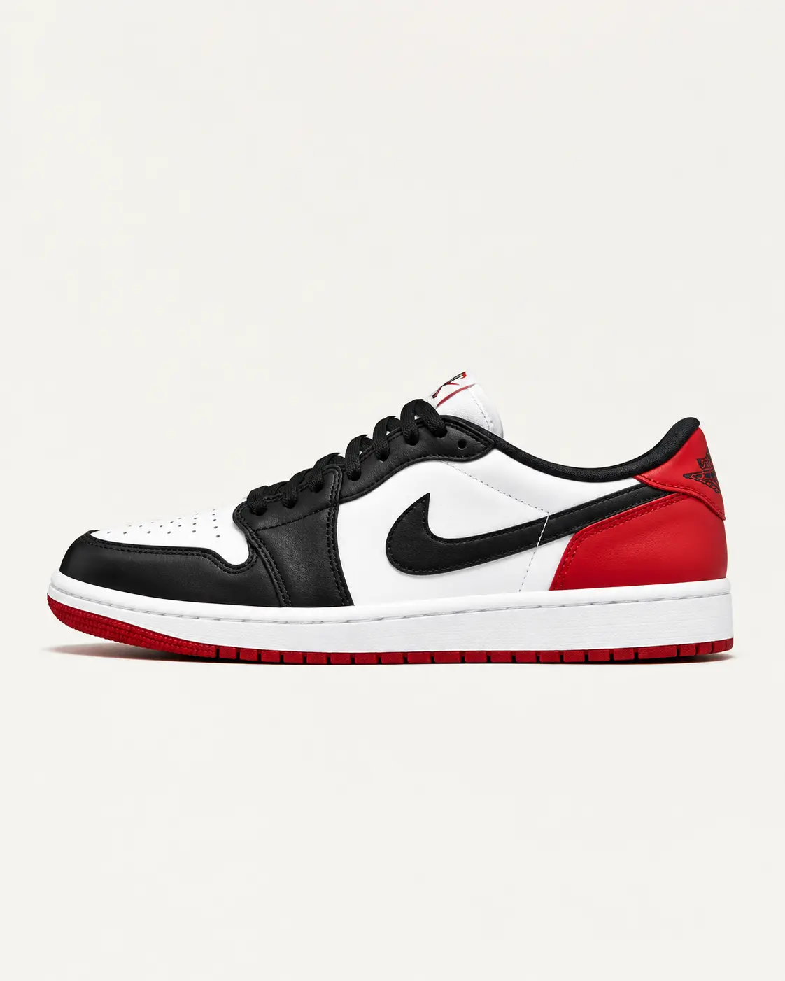 Jordan Air Jordan 1 Low — Black Toe — White / Black / Varsity Red